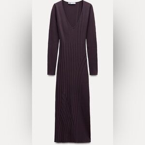 Tailored V-Neck Long Sleeve Dress